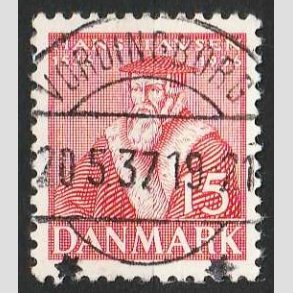 FRIMRKER DANMARK | 1936 - AFA 232 - Reformationen 15 re rd - Lux Stemplet Vordingborg