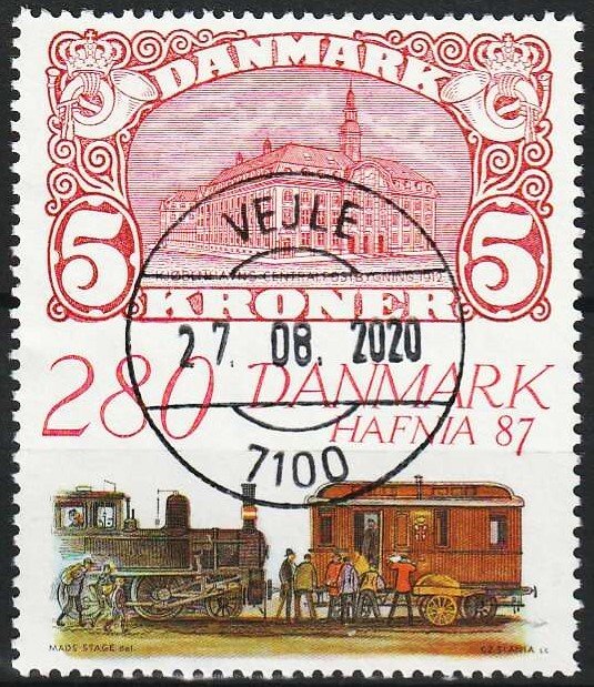 FRIMÆRKER DANMARK | 1987 - AFA 888 - Hafnia 87 - 2,80 Kr. flerfarvet ...