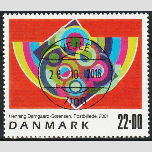 FRIMRKER DANMARK | 2001 - AFA 1293 - Frimrkekunst 4. - 22,00 Kr. - Lux Stemplet