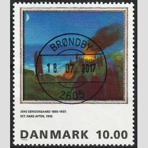 FRIMRKER DANMARK | 1995 - AFA 1099 - Maleriserie 8. - 10,00 Kr. Jens Sndergaard -  Lux Stemplet