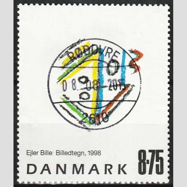 FRIMRKER DANMARK | 1998 - AFA 1189 - Ejler Bille - 8,75 Kr. flerfarvet - Pragt Stemplet 