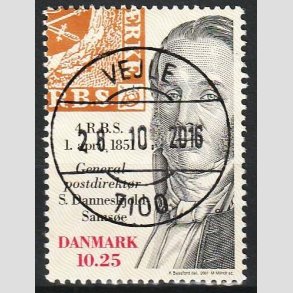 FRIMRKER DANMARK | 2001 - AFA 1279 - Frimrket 150 r - 10,25 Kr. flerfarvet - Lux Stemplet Vejle