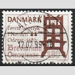 FRIMRKER DANMARK | 1982 - AFA 760 - Bogtryk 500 r. - 1,80 Kr. brun - Lux Stemplet Allinge