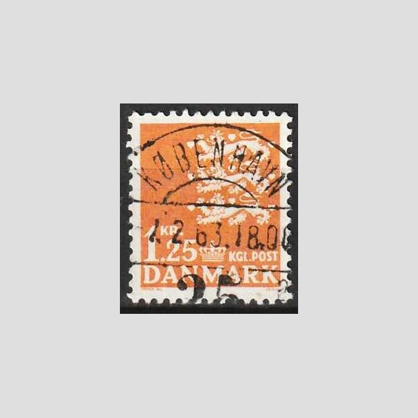 FRIMRKER DANMARK | 1962 - AFA 404 - Rigsvben 1,25 Kr. orange - Lux Stemplet 