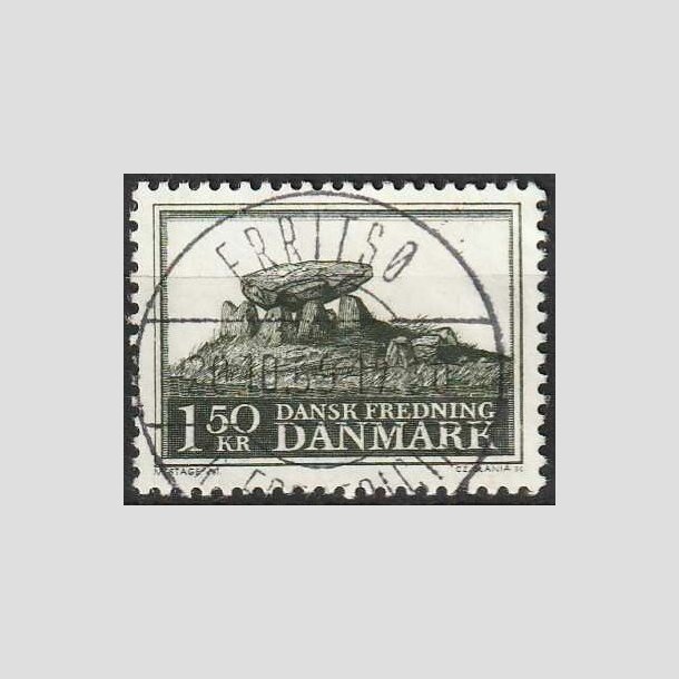 FRIMRKER DANMARK | 1966 - AFA 451 - Fredningsserie - 1,50 Kr. sortgrn - Lux Stemplet Errits