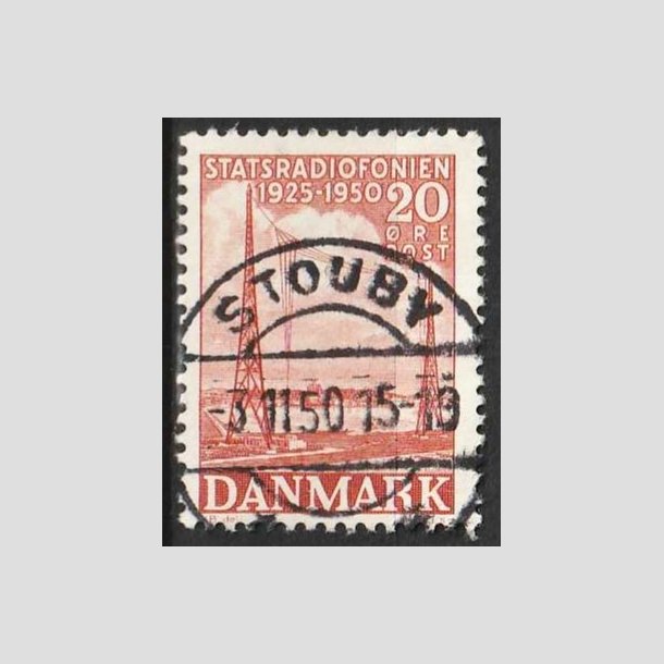 FRIMRKER DANMARK | 1950 - AFA 317 - Statsradiofonien 25 r - 20 re rd - Pragt Stemplet Stouby