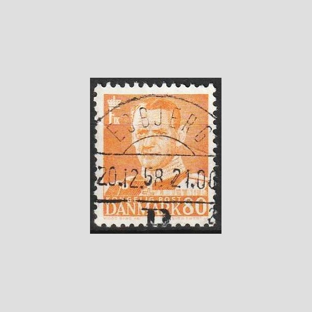 FRIMRKER DANMARK | 1952-53 - AFA 341 - Fr. IX 80 re orange - Lux Stemplet Esbjerg