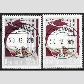 FRIM�RKER DANMARK | 2013 - AFA 1758+1758A - Vinterstemning - 12,50 Kr. flerfarvet - Pragt Stemplet