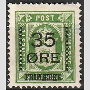 FRIMRKER DANMARK | 1912 - AFA 62 - 35/32 res Provisorier grn - Ubrugt