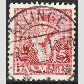 FRIM�RKER DANMARK | 1936 - AFA 232 - Reformationen 15 �re r�d - Lux Stemplet Allinge