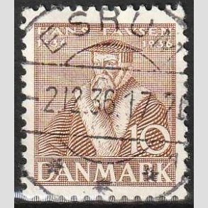 FRIM�RKER DANMARK | 1936 - AFA 231 - Reformationen 10 �re brun - Lux Stemplet Esrum