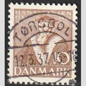 FRIM�RKER DANMARK | 1936 - AFA 231 - Reformationen 10 �re brun - Lux Stemplet T�rsb�l