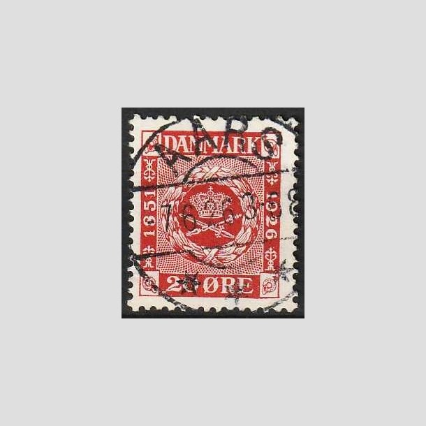 FRIMÆRKER DANMARK | 1926 - AFA 155 - Frimærkets 75 års jubilæum 20 øre - Lux Stemplet Aars
