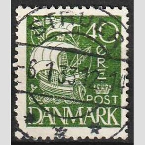 FRIM�RKER DANMARK | 1927 - AFA 174 - Karavel 40 �re gr�n - Lux Stemplet Struer