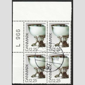 FRIMRKER DANMARK | 1997 - AFA 1163 - Dansk design - 12,25 Kr. i 4-blok med marginal - Stemplet