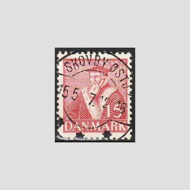 FRIMRKER DANMARK | 1936 - AFA 232 - Reformationen 15 re rd - Lux Stemplet Skovby