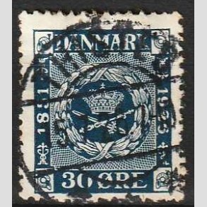 FRIM�RKER DANMARK | 1926 - AFA 156 - Frim�rkets 75 �rs jubil�um 30 �re bl� - Stemplet