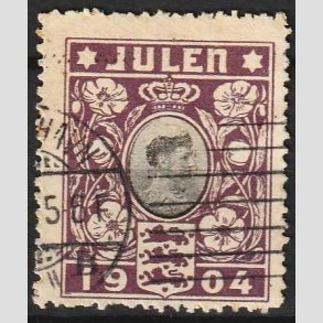 JULEMRKER DANMARK | 1904 - Dronning Louise - Stemplet