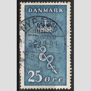 FRIM�RKER DANMARK | 1929 - AFA 180 - 25+5 �re bl� Kr�ftfrim�rke - P�nt Stemplet