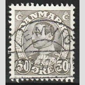 FRIMRKER DANMARK | 1934 - AFA 209 - Chr. X 50 re gr - Lux Stemplet Lemvig
