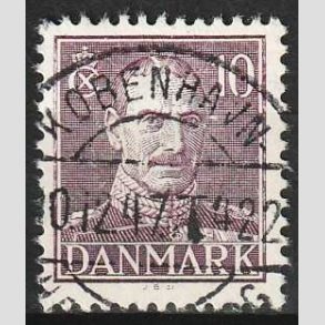 FRIMRKER DANMARK | 1942-44 - AFA 274 - Chr. X 10 re violet - Lux Stemplet 