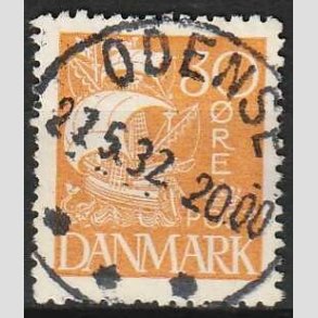 FRIM�RKER DANMARK | 1927 - AFA 172 - Karavel 30 �re gul - Lux Stemplet 