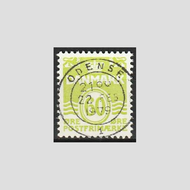 FRIMRKER DANMARK | 1976 - AFA 617 - Blgelinie 60 re lysgrn - Lux Stemplet Odense