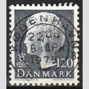 FRIMRKER DANMARK | 1974 - AFA 564 - Dronning Margrethe - 120 re grbl - Pragt Stemplet 