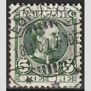 FRIMRKER DANMARK | 1905-06 - AFA 52 - Chr. IX 5 re grn - Lux Stemplet 
