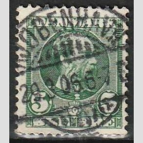 FRIMRKER DANMARK | 1905-06 - AFA 52 - Chr. IX 5 re grn - Lux Stemplet 