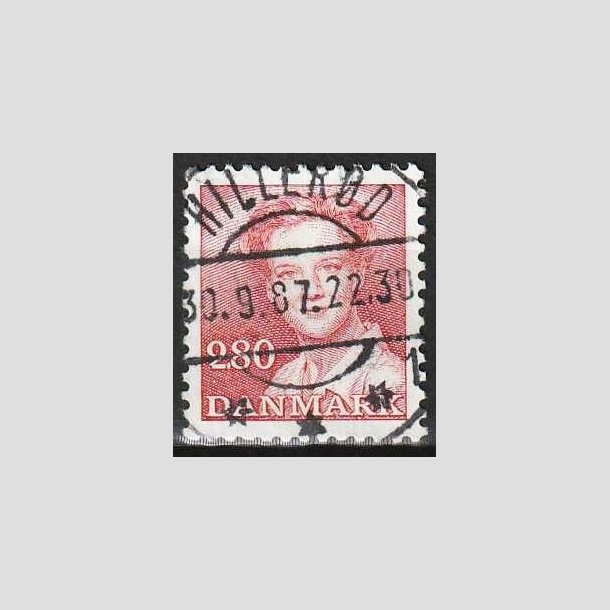 FRIMRKER DANMARK | 1985 - AFA 820 - Dronning Margrethe - 2,80 Kr. rd - Pragt Stemplet