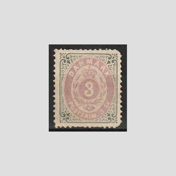 FRIMRKER DANMARK | 1871-74 - AFA 17 - 3 Skilling gr/lilla - Ubrugt/Limls