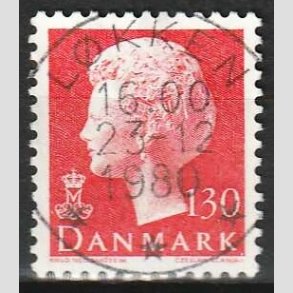 FRIMRKER DANMARK | 1979 - AFA 678 - Dronning Margrethe - 130 re rd - Pragt Stemplet