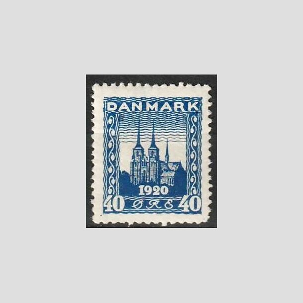 FRIMRKER DANMARK | 1921 - AFA 116 - Genforening 40 re bl - Postfrisk
