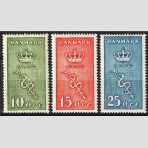 FRIM�RKER DANMARK | 1929 - AFA 178,179,180 - Kr�ftfrim�rker i komplet s�t - Postfrisk