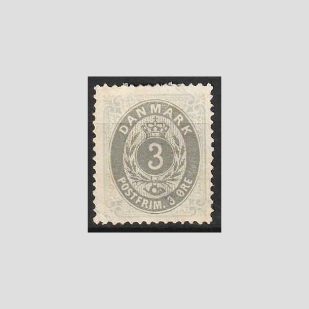 FRIMRKER DANMARK | 1875 - AFA 22a - 3 re ultramarin/gr - Ubrugt (limlst)