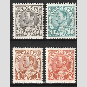 FRIMRKER DANMARK | 1934 - AFA 209,210,211,212 - Chr. X 50 re -2 kr.. - Postfrisk 