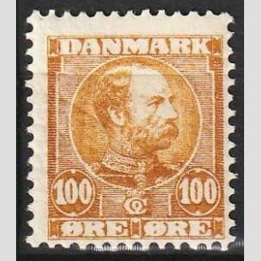 FRIMRKER DANMARK | 1904-05 - AFA 51 - Chr. IX 100 re gulbrun - Postfrisk