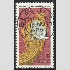 FRIM�RKER DANMARK | 1970 - AFA 498 - Orlogsmuseet 300 �r - 30 �re flerfarvet - Pragt Stemplet 