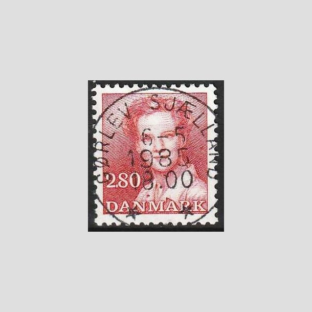 FRIMRKER DANMARK | 1985 - AFA 820 - Dronning Margrethe - 2,80 Kr. rd - Pragt Stemplet 