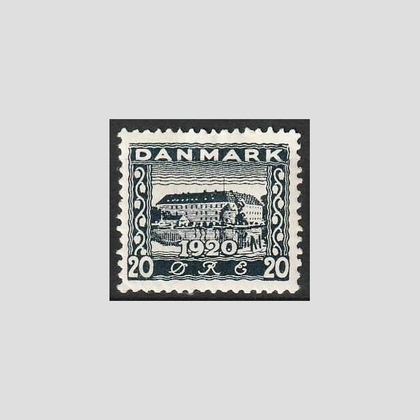 FRIMRKER DANMARK | 1920-21 - AFA 113 - Genforening 20 re bl - Postfrisk