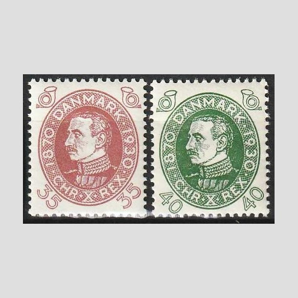 FRIMRKER DANMARK | 1930 - AFA 194+195 - Chr. X 60 r 35+40 re - Postfrisk