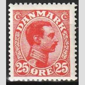 FRIMRKER DANMARK | 1921-22 - AFA 126 - Chr. X 25 re rd - Postfrisk