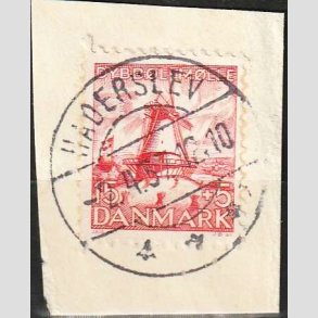 FRIMRKER DANMARK | 1937 - AFA 238 - Dybbl Mlle - 15 + 5 re rd - Pnt Stemplet