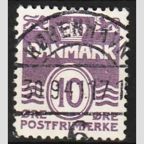 FRIMRKER DANMARK | 1938 - AFA 248 - Blgelinie 10 re violet type II - Lux Stemplet 