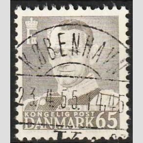 FRIMRKER DANMARK | 1952-53 - AFA 340 - Fr. IX 65 re gr - Pragt Stemplet