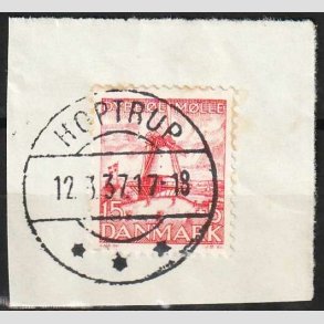 FRIMRKER DANMARK | 1937 - AFA 238 - Dybbl Mlle - 15 + 5 re rd - Pnt Stemplet