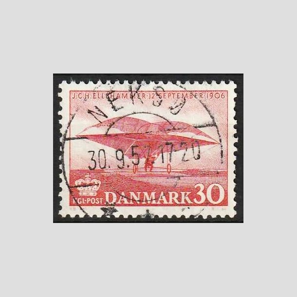 FRIMRKER DANMARK | 1956 - AFA 366 - Ellehammer - 30 re rd - Pragt Stemplet