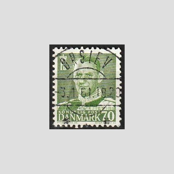 FRIMÆRKER DANMARK | 1950 - AFA 324 - Fr. IX 70 øre mørkgrøn - Lux Stemplet Ørslev