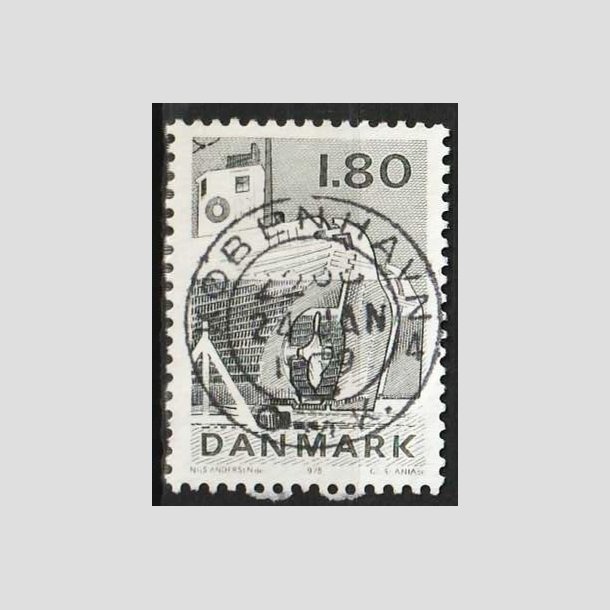 FRIMRKER DANMARK | 1978 - AFA 666 - Dansk fiskeri - 1,80 Kr. sortgrn - Pragt Stemplet 